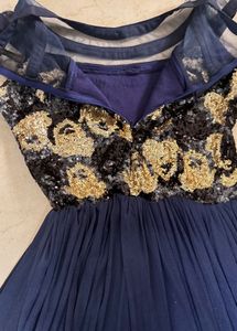 Elegant Navy Blue Maxi Dress