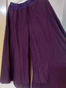 Purple Embellished Kurta With Full Gear Plazo💓