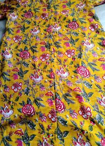 Floral Print Cotton Kurta Set