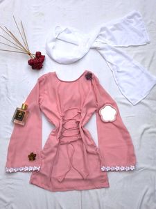 Dreamy Corset Kurti With Scarf 🌷