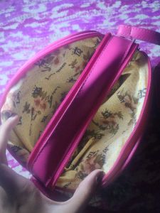 Pink Embossed Dome Handbag