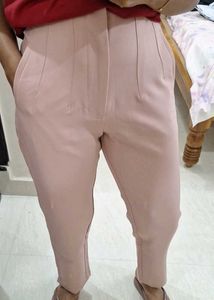 Blush Pink High-Waisted Formal Trouser
