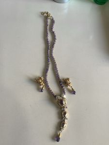 Purple Coloured Jwellery Set