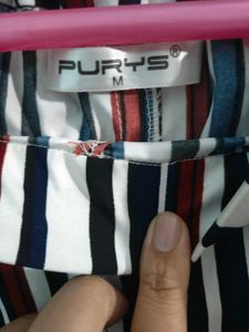 Striped Cropped Pants
