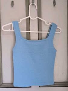 Blue Square Neck Tank