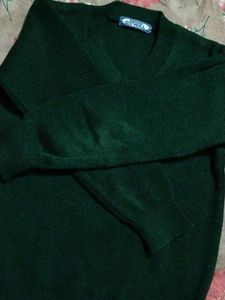 Oswal Dark Green Full Sleeves Sweater