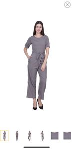 Grey Crepe Jumpsuit