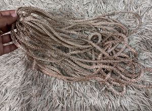 4 Golden Fabric Laces Total 38 Meters Approx