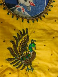 Yellow Embroidered Kurta