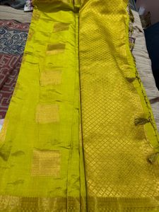 Yellow Saree with Gold Blouse