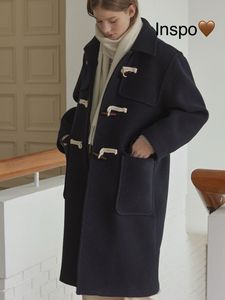 oversized Classic Navy Duffle Coat