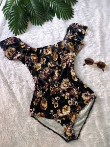 Floral Velvet Bodysuit