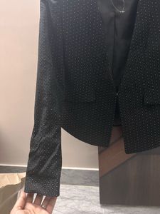 Madame Black Polka Dot Blazer