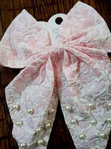 Elegant New Hair Bows – Golden &amp; White with Pearls