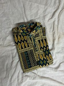 Patterned Button-Down Shirt
