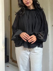 Sheer Black Blouse