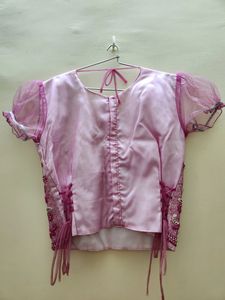 Pink Embroidered Lehenga Choli Set