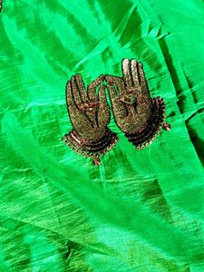 Green Embroidered Saree