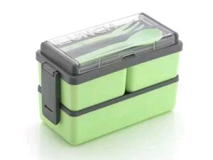 Two-Tier Lunch Box with Utensils pack of 1
