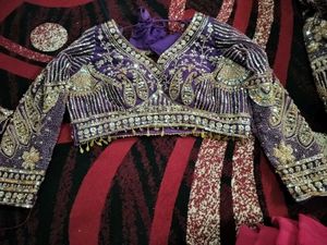 Purple Embellished Lehenga Choli