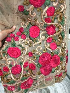 Bridal Embroidered Saree( Fine Net) Heavy