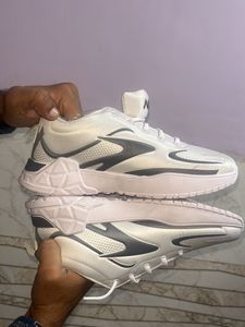 Ziplite Sports Shoes White And Gray Air Comfortable Shoes Size 7