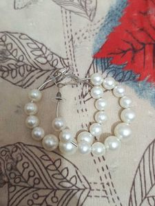 Pearl Hoop Earrings