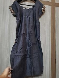 Dark Grey Partywear Kurti