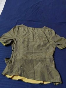Olive Green Peplum Top