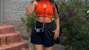 Orange Braided Top