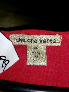 Red Cowl Neck Top