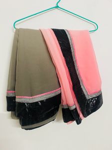 New Multi Colour Saree With Princess Cut Blouse