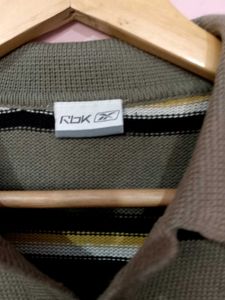 Reebok Striped Collared Sweater