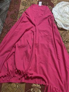 Pink Scarf with Fringes