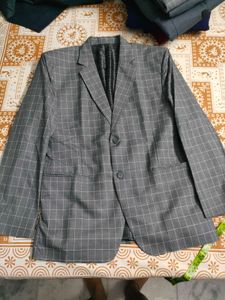 Gray Checkered Blazer