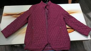 Burgundy Quilted Jacket