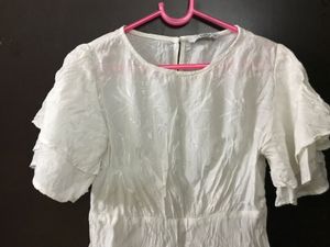 White Silky Top Bust 34 Waist 28 Length 22 inches