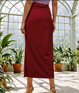 ✨ Chic Ruched Party Midi Slit Skirt