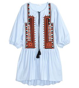 H&M Boho Embroidered Dress