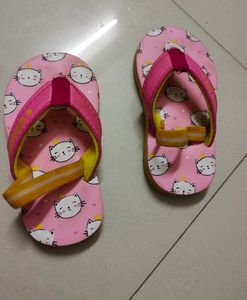 Cutewalk By Babybug Flipflop With Kitty Print