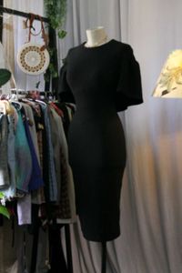 Black Bodycon Midi Dress