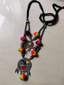 Long Multi Oxidised Necklace