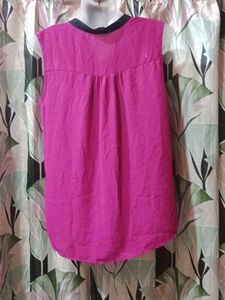 Pink Embellished Sleeveless Top