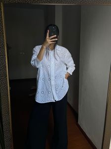 NEW LOOK Broderie Anglaise White  Shirt 🤍