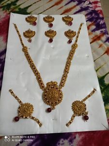 Gold Bridal JewellerySet,Hair Accessories Of17pcs