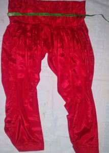 silk crepe suite red