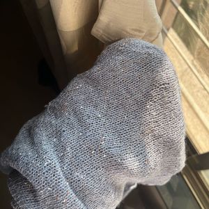 Gray V-Neck Sweater