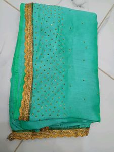 Heavy Wedding Saree New With Blouse Piece