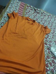 Silk tshirt for Kids Orange Colour  tshir