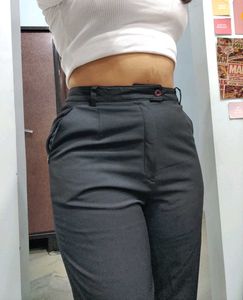 Black Straight Leg Trousers
